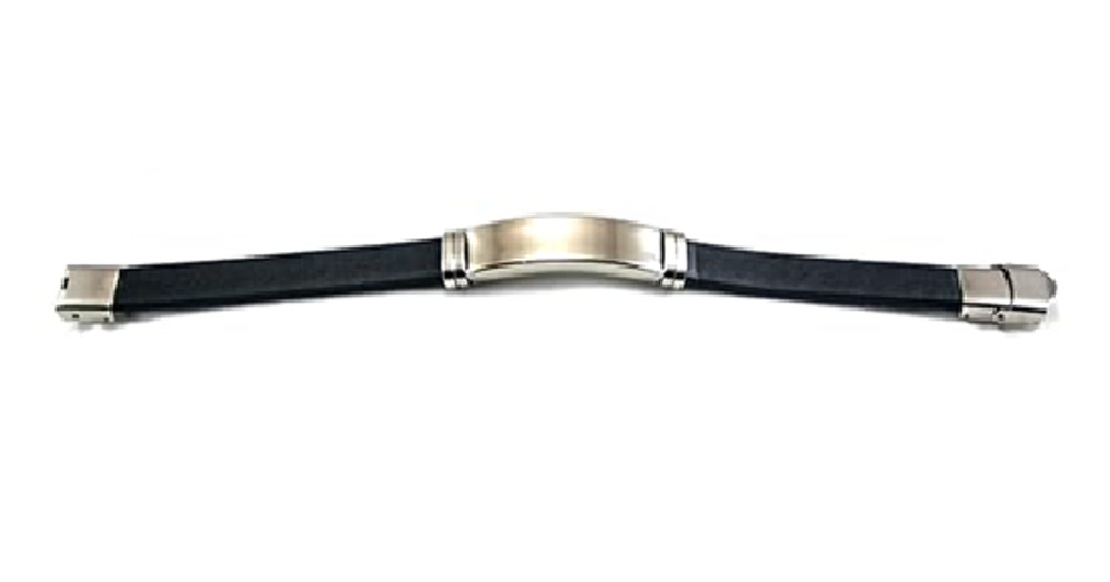 Fashion Bracelet Smooth Silicone Stainless Steel bracelets for men jewelry